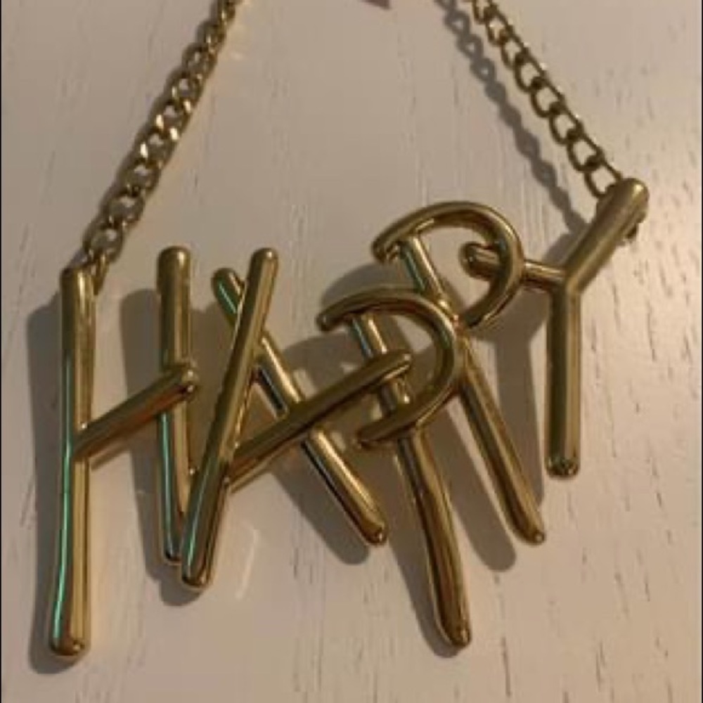 Betsey Johnson “Happy” necklace